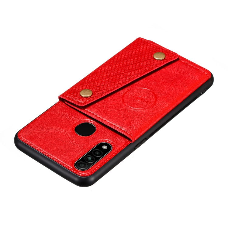 For OPPO A31 / A8 PU + TPU Shockproof Magnetic Protective Case with Card Slots