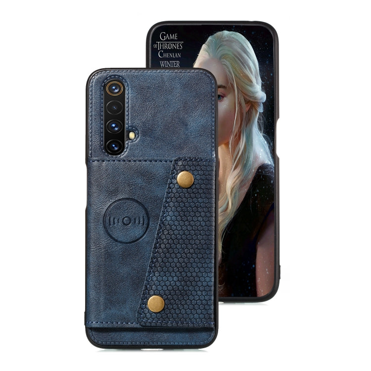 For OPPO Realme X50 PU + TPU Shockproof Magnetic Protective Case with Card Slots