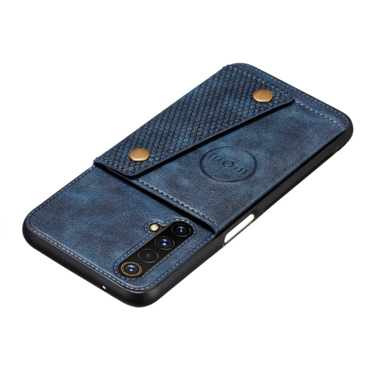 For OPPO Realme X50 PU + TPU Shockproof Magnetic Protective Case with Card Slots