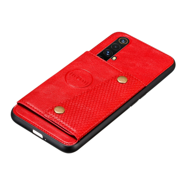 For OPPO Realme X50 PU + TPU Shockproof Magnetic Protective Case with Card Slots