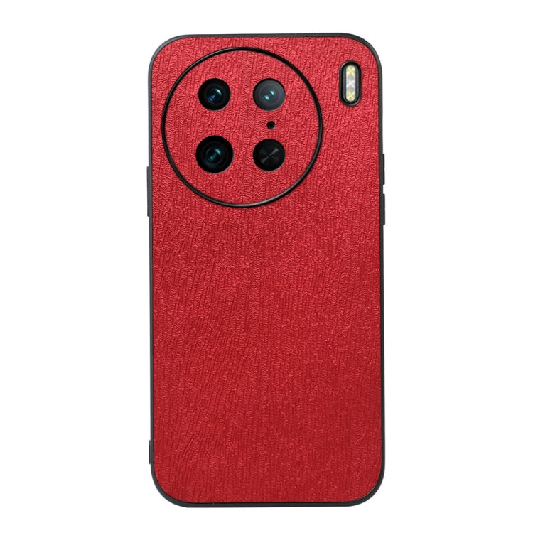 For vivo X90 Pro Wood Texture PU Phone Case