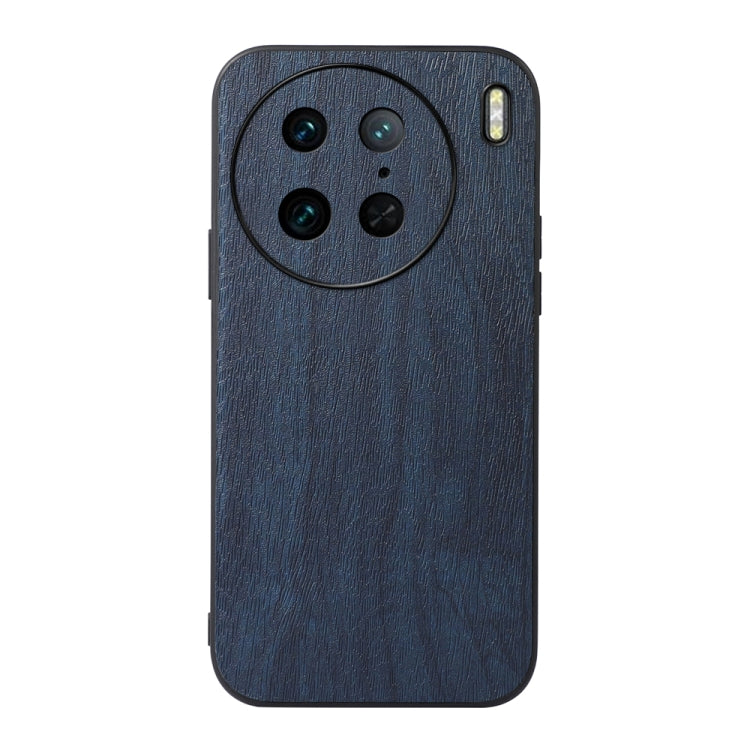 For vivo X90 Pro Wood Texture PU Phone Case