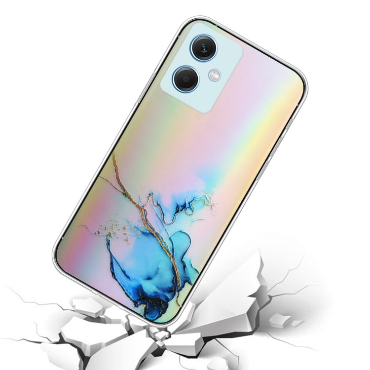 For Xiaomi Redmi Note 12 China Laser Marble Pattern Clear TPU Protective Phone Case