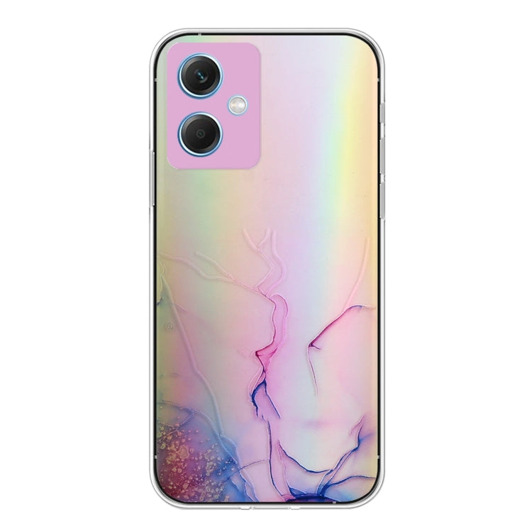 For Xiaomi Redmi Note 12 China Laser Marble Pattern Clear TPU Protective Phone Case