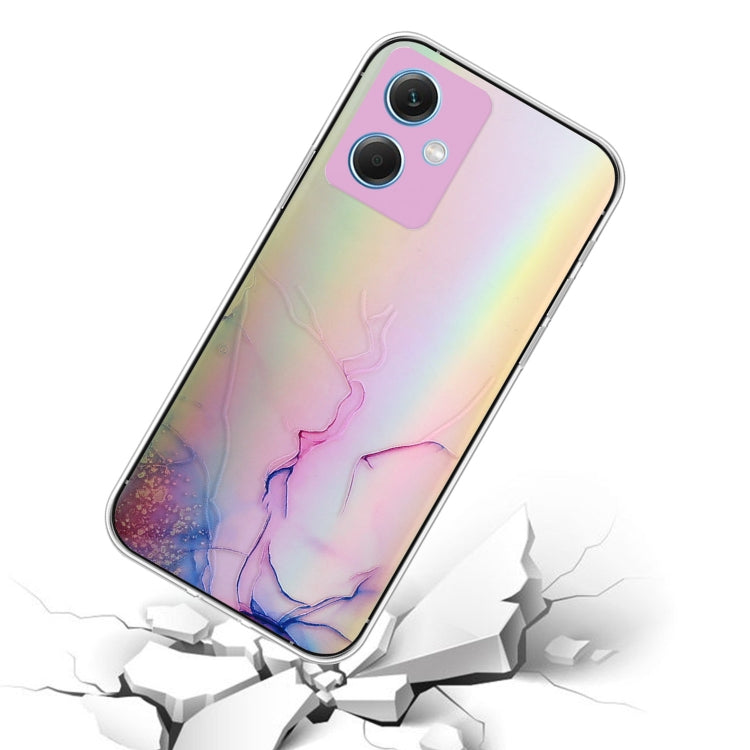 For Xiaomi Redmi Note 12 China Laser Marble Pattern Clear TPU Protective Phone Case