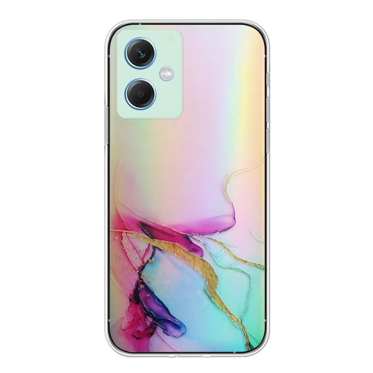 For Xiaomi Redmi Note 12 China Laser Marble Pattern Clear TPU Protective Phone Case