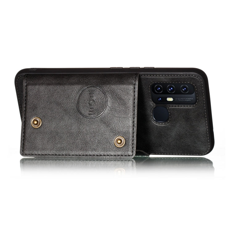 For Vivo Z6 PU + TPU Shockproof Magnetic Protective Case with Card Slots