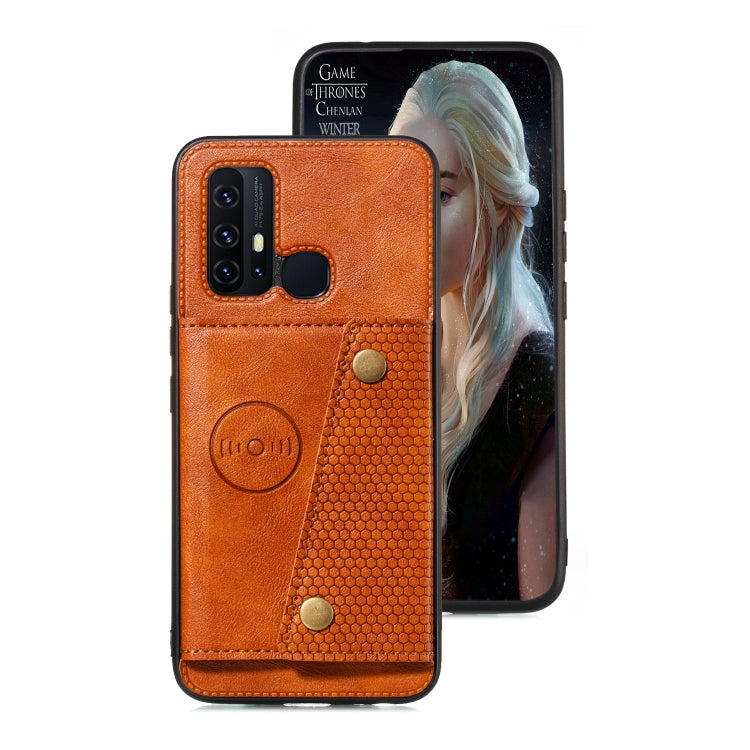 For Vivo Z6 PU + TPU Shockproof Magnetic Protective Case with Card Slots