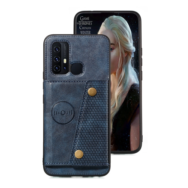 For Vivo Z6 PU + TPU Shockproof Magnetic Protective Case with Card Slots