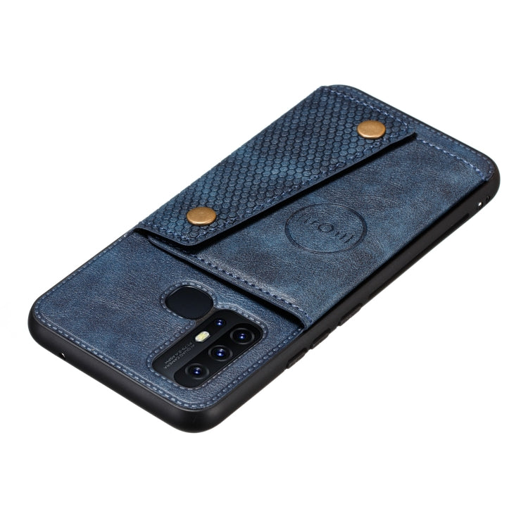 For Vivo Z6 PU + TPU Shockproof Magnetic Protective Case with Card Slots