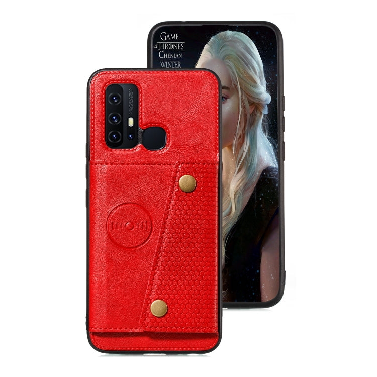 For Vivo Z6 PU + TPU Shockproof Magnetic Protective Case with Card Slots