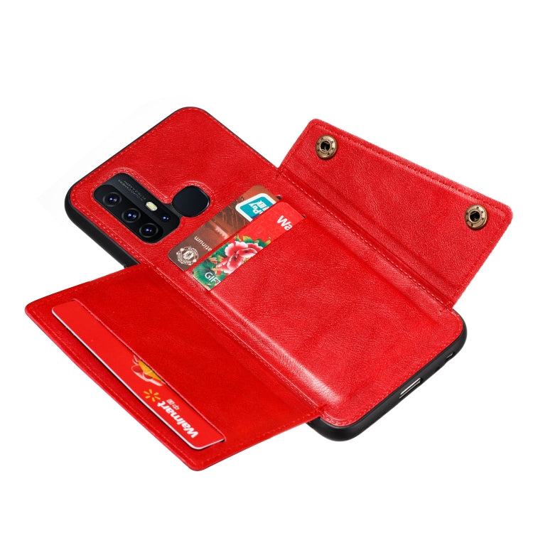 For Vivo Z6 PU + TPU Shockproof Magnetic Protective Case with Card Slots