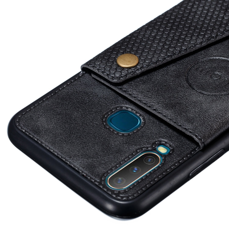 For Huawei Y7p 2020 PU + TPU Shockproof Magnetic Protective Case with Card Slots