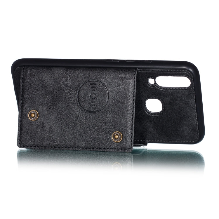 For Huawei Y7p 2020 PU + TPU Shockproof Magnetic Protective Case with Card Slots