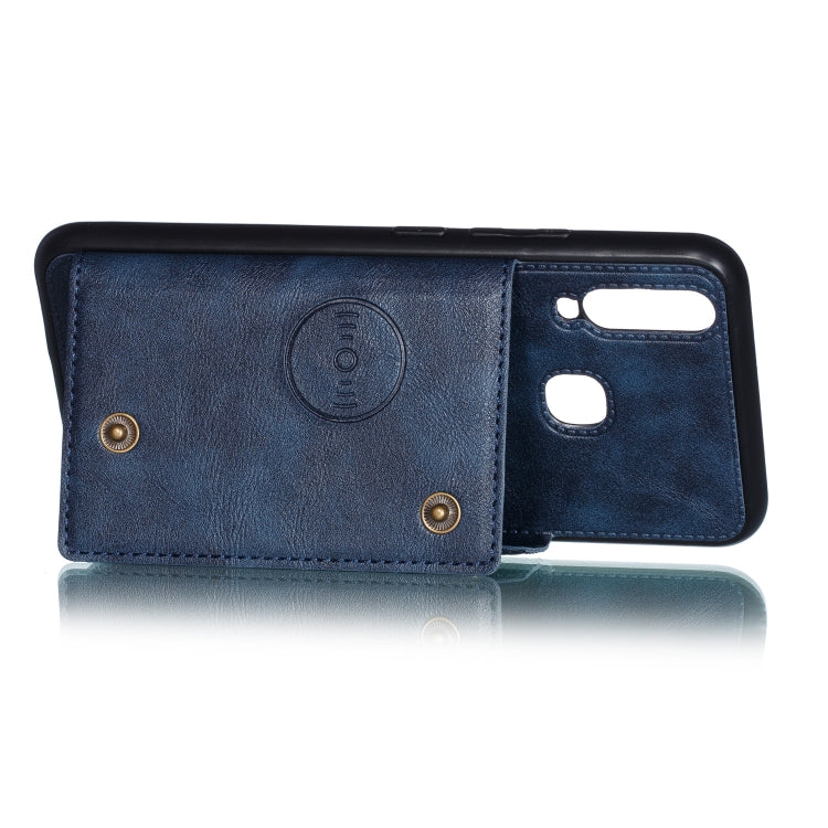 For Huawei Y7p 2020 PU + TPU Shockproof Magnetic Protective Case with Card Slots