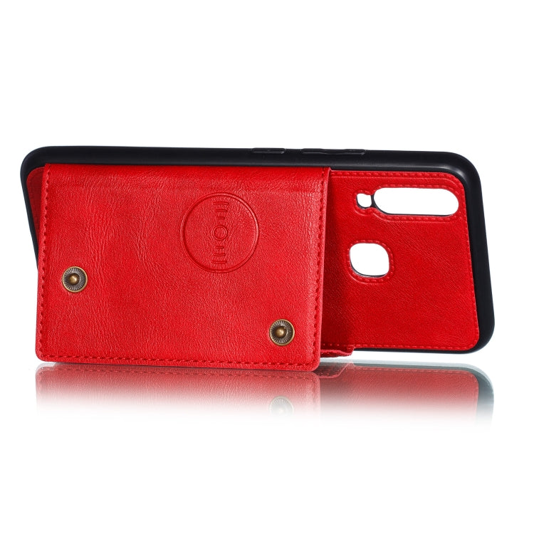 For Huawei Y7p 2020 PU + TPU Shockproof Magnetic Protective Case with Card Slots