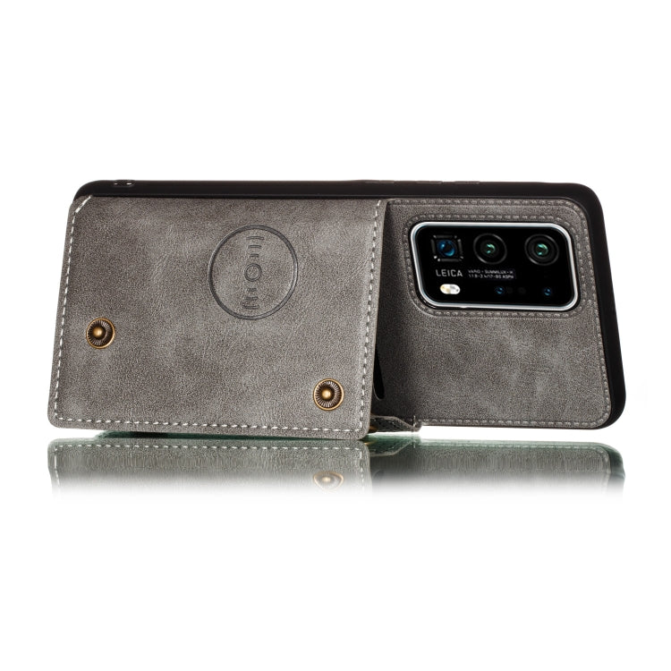 For Huawei P40 Pro+ PU + TPU Shockproof Magnetic Protective Case with Card Slots