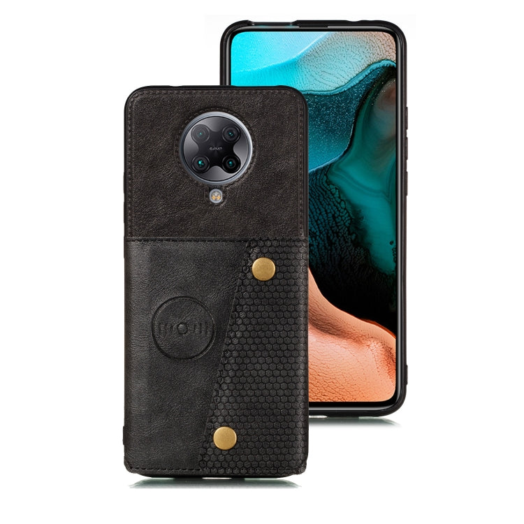 For Xiaomi Redmi K30 Pro PU + TPU Shockproof Magnetic Protective Case with Card Slots