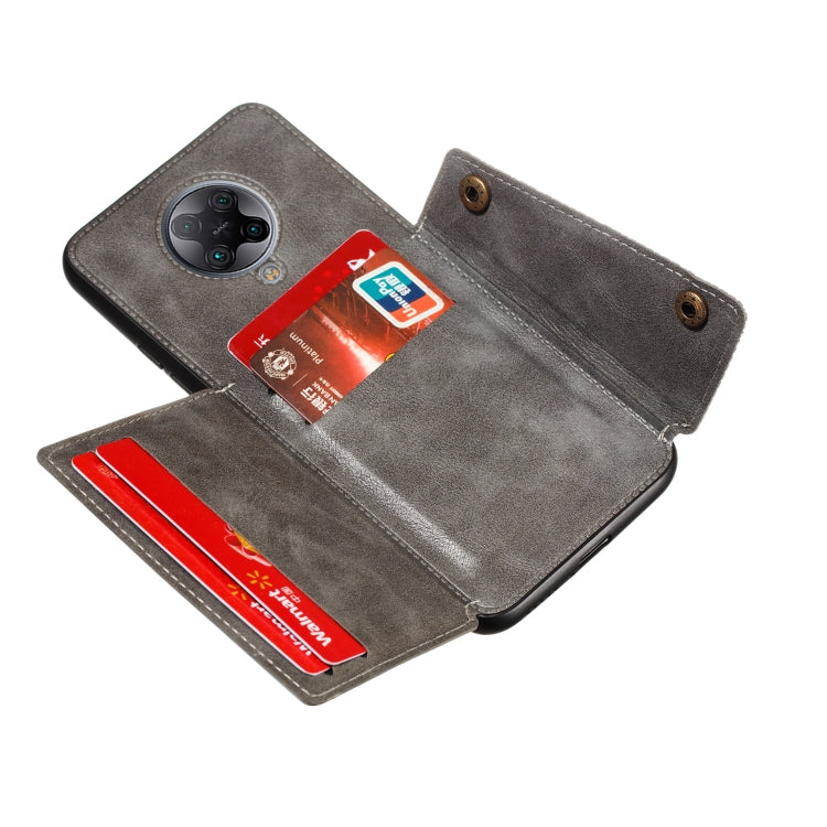 For Xiaomi Redmi K30 Pro PU + TPU Shockproof Magnetic Protective Case with Card Slots