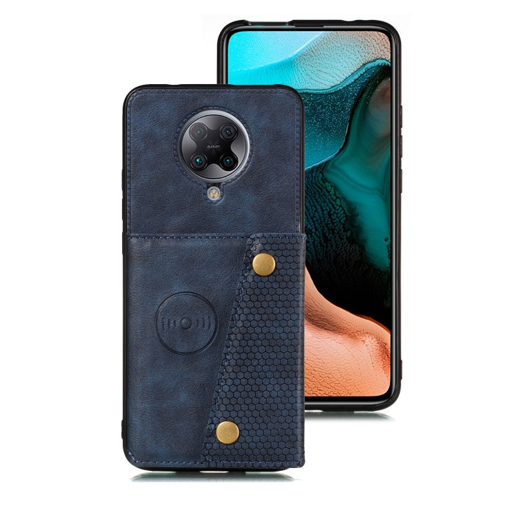For Xiaomi Redmi K30 Pro PU + TPU Shockproof Magnetic Protective Case with Card Slots
