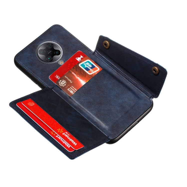 For Xiaomi Redmi K30 Pro PU + TPU Shockproof Magnetic Protective Case with Card Slots