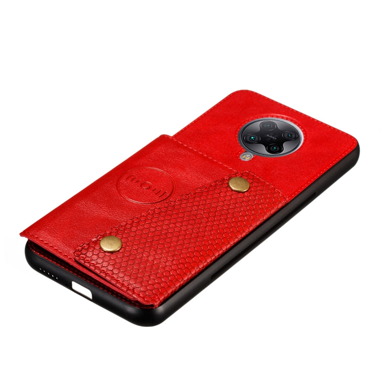For Xiaomi Redmi K30 Pro PU + TPU Shockproof Magnetic Protective Case with Card Slots