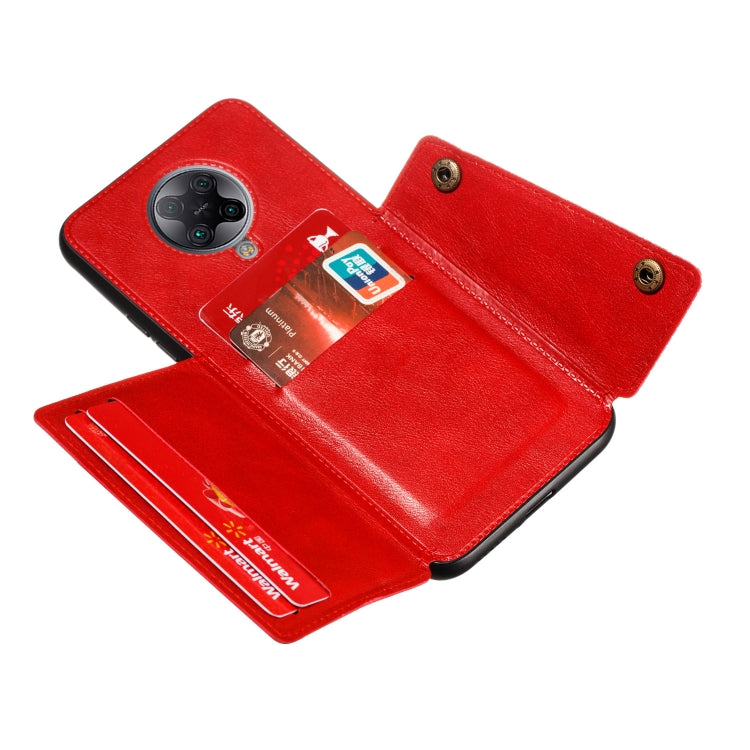 For Xiaomi Redmi K30 Pro PU + TPU Shockproof Magnetic Protective Case with Card Slots