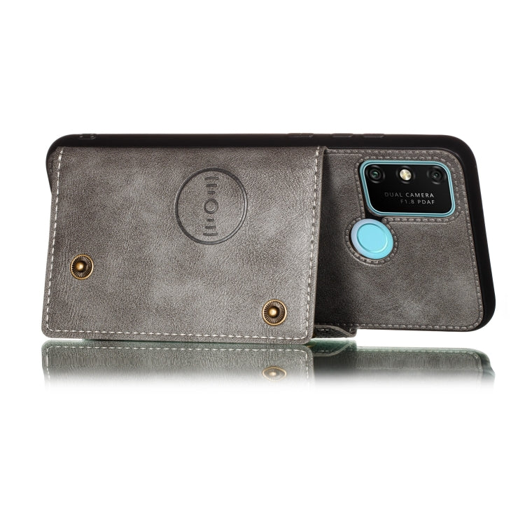 For Huawei RY9A PU + TPU Shockproof Magnetic Protective Case with Card Slots