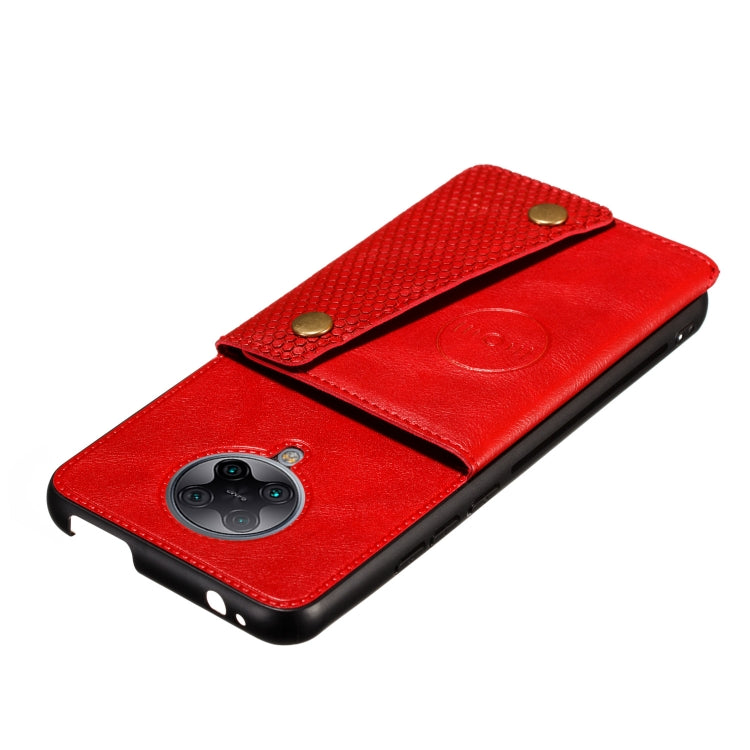 For Vivo S6 PU + TPU Shockproof Magnetic Protective Case with Card Slots