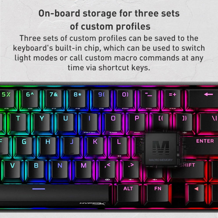 Kingston HyperX HKBO1T-AQ-US/N Origin 65 RGB Gaming Mechanical Keyboard, Style:Water Shaft