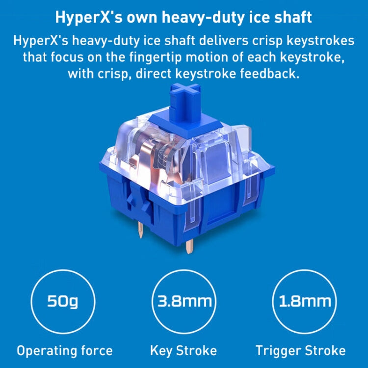 Kingston HyperX Origin Competitive Edition PBT Keycap RGB Gaming Mechanical Keyboard, Style:Ice Shaft