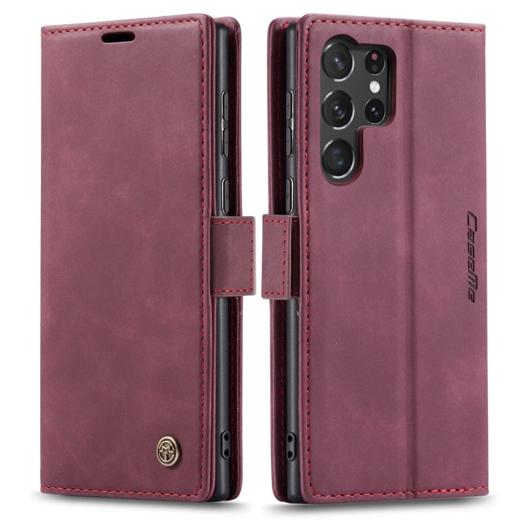 For Samsung Galaxy S23 Ultra 5G CaseMe 013 Multifunctional Horizontal Flip Leather Phone Case