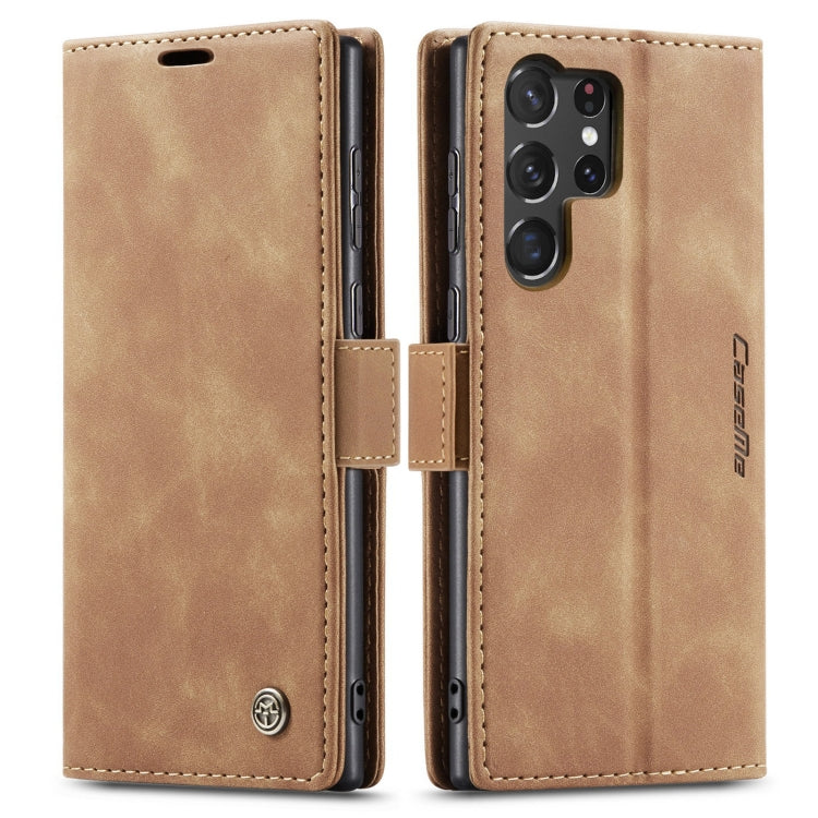 For Samsung Galaxy S23 Ultra 5G CaseMe 013 Multifunctional Horizontal Flip Leather Phone Case