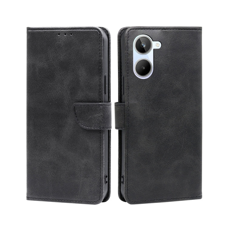 For Realme 10 4G Calf Texture Buckle Flip Leather Phone Case