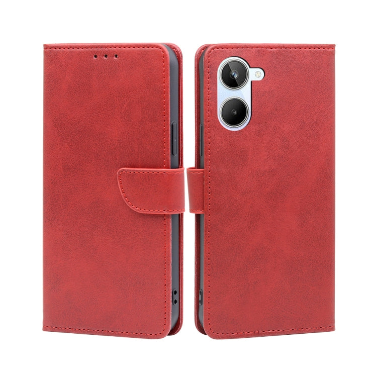 For Realme 10 4G Calf Texture Buckle Flip Leather Phone Case