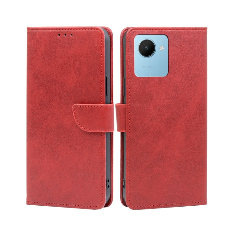 For Realme C30s Calf Texture Buckle Flip Leather Phone Case