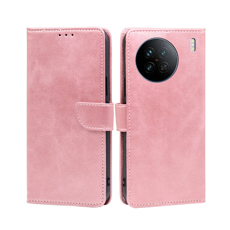 For vivo X90 Calf Texture Buckle Flip Leather Phone Case