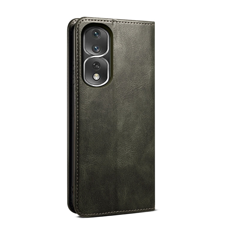 For Honor 80 Pro Oil Wax Crazy Horse Texture Leather Phone Case