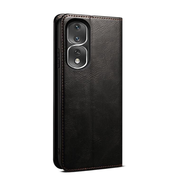 For Honor 80 Pro Oil Wax Crazy Horse Texture Leather Phone Case