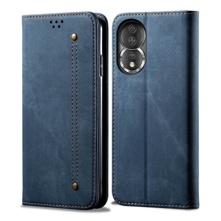 For Honor 80 Denim Texture Leather Phone Case