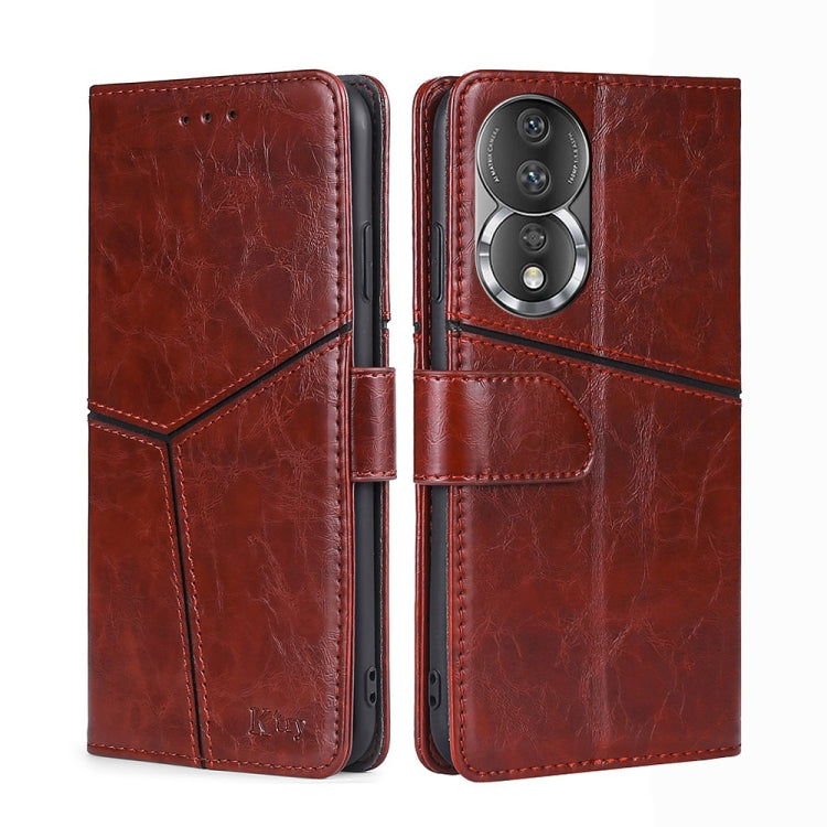 For Honor 80 Geometric Stitching Horizontal Flip Leather Phone Case