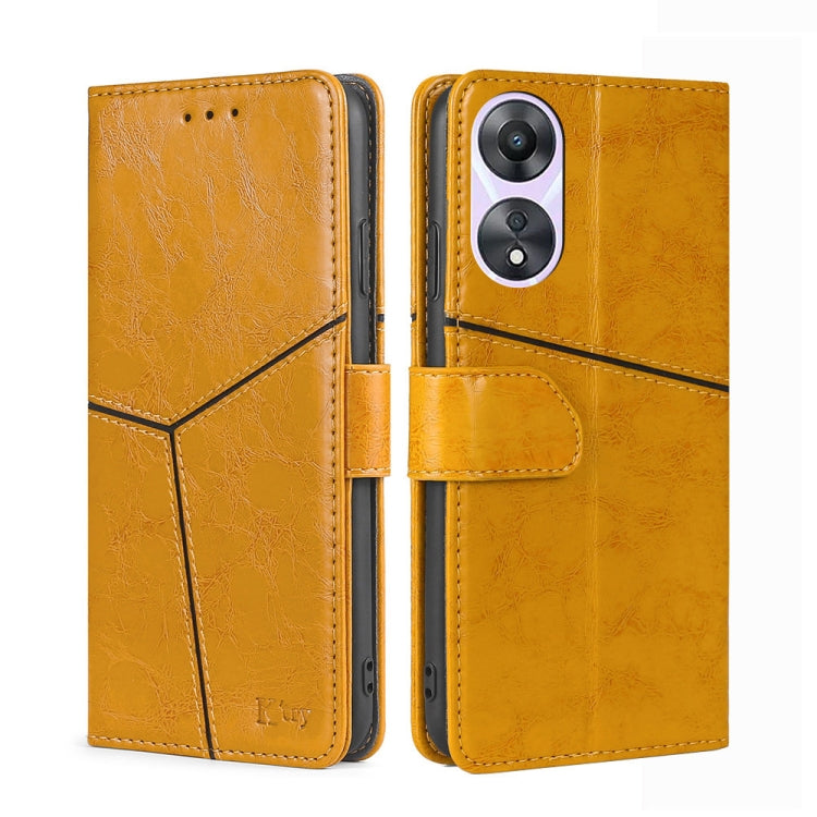 For OPPO A58 5G Geometric Stitching Horizontal Flip Leather Phone Case