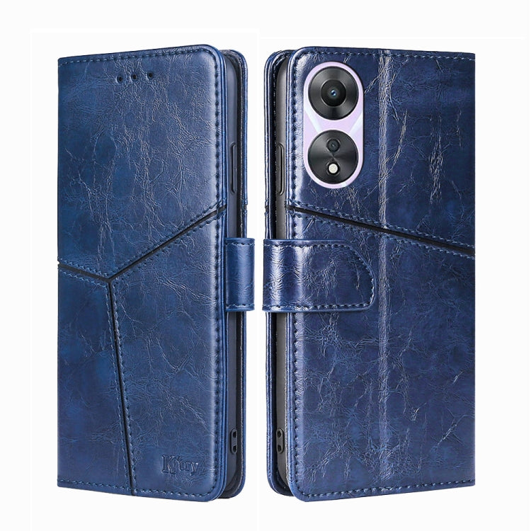 For OPPO A58 5G Geometric Stitching Horizontal Flip Leather Phone Case
