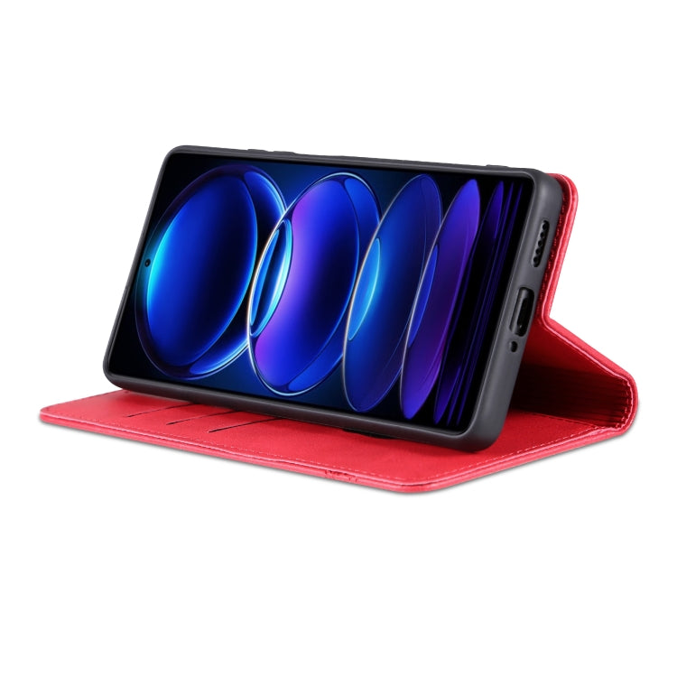 For Xiaomi Redmi Note 12 China AZNS Magnetic Calf Texture Leather Phone Case