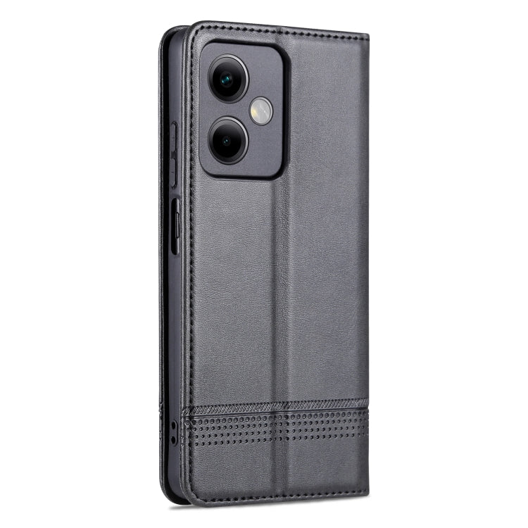 For Xiaomi Redmi Note 12 China AZNS Magnetic Calf Texture Leather Phone Case