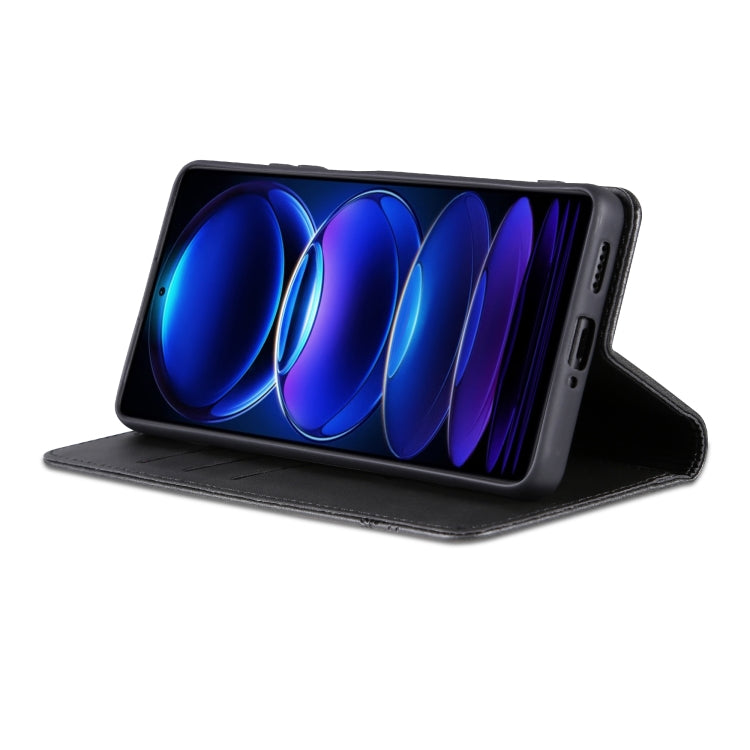 For Xiaomi Redmi Note 12 China AZNS Magnetic Calf Texture Leather Phone Case