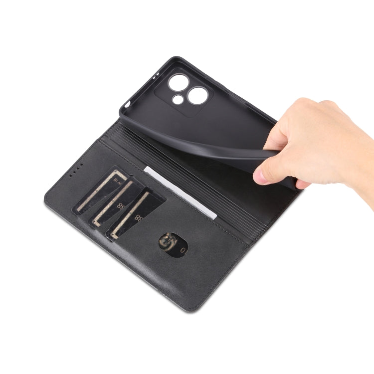 For Xiaomi Redmi Note 12 China AZNS Magnetic Calf Texture Leather Phone Case