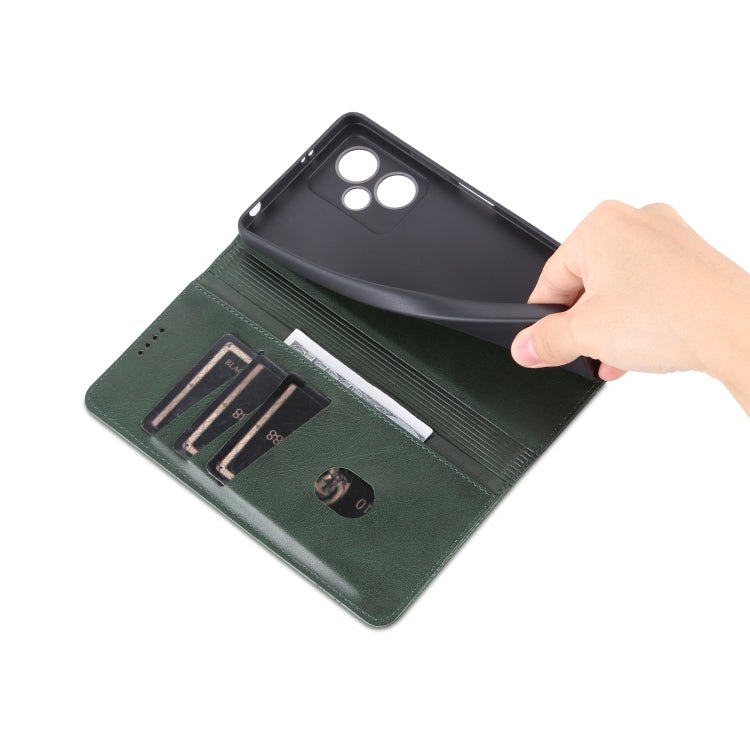 For Xiaomi Redmi Note 12 China AZNS Magnetic Calf Texture Leather Phone Case