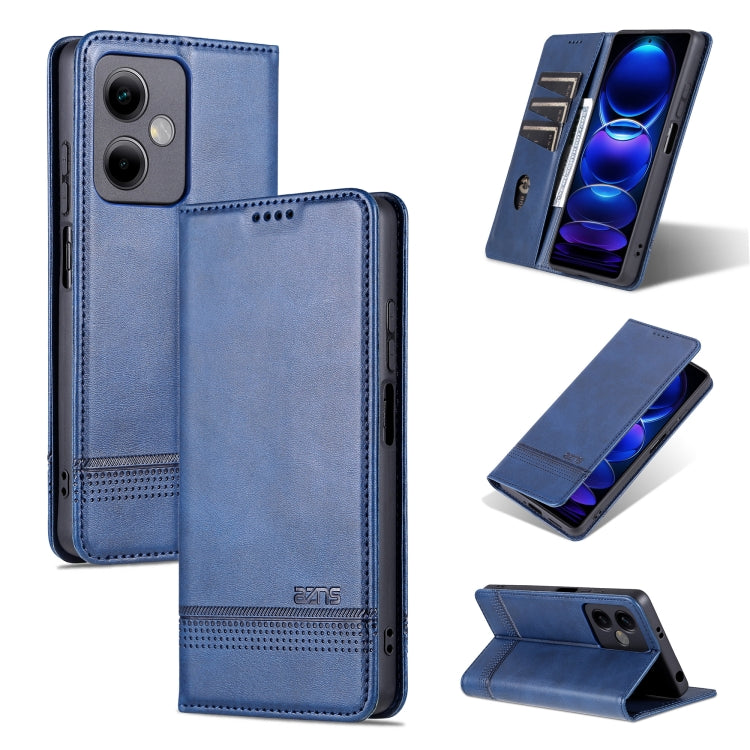 For Xiaomi Redmi Note 12 China AZNS Magnetic Calf Texture Leather Phone Case