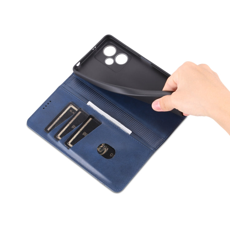 For Xiaomi Redmi Note 12 China AZNS Magnetic Calf Texture Leather Phone Case